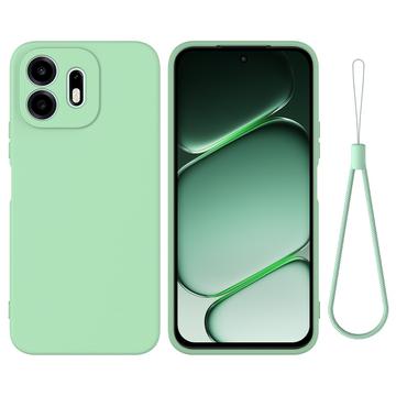 OnePlus N6 Nestemäinen silikonikotelo käsihihnalla - Vihreä