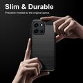 OnePlus Nord 6/Turbo 6/6V Harjattu TPU Suojakuori - Hiilikuitu