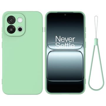 OnePlus Nord 6/Turbo 6 Nestemäinen silikonikotelo käsihihnalla - Vihreä