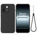 OnePlus Nord CE6 Nestemäinen silikonikotelo käsihihnalla