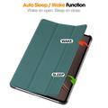 OnePlus Pad 4/Oppo Pad 5 Pro Tri-Fold Series Smart Folio -kotelo - Mustanvihreä