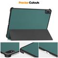 OnePlus Pad 4/Oppo Pad 5 Pro Tri-Fold Series Smart Folio -kotelo - Mustanvihreä