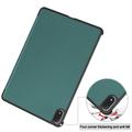 OnePlus Pad 4/Oppo Pad 5 Pro Tri-Fold Series Smart Folio -kotelo - Mustanvihreä
