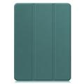 OnePlus Pad 4/Oppo Pad 5 Pro Tri-Fold Series Smart Folio -kotelo - Mustanvihreä