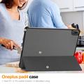 OnePlus Pad 4/Oppo Pad 5 Pro Tri-Fold Series Smart Folio -kotelo - harmaa