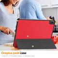 OnePlus Pad 4/Oppo Pad 5 Pro Tri-Fold Series Smart Folio -kotelo - punainen