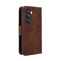OnePlus Turbo 6X/Nord CE6 Lite/Realme P4x -kortinhaltijan lompakkokotelo - ruskea