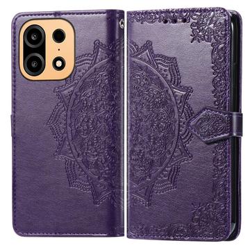 OnePlus Turbo 6X Pro Mandala -lompakkokotelo rannekkeella - violetti