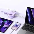 Orico AP3 5-in-1 20W:n pistorasia - 2 x AC, 2 x USB-A, USB-C PD - violetti
