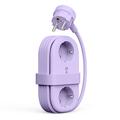 Orico AP3 6-in-1 65W:n pistorasia - 2 x verkkovirta, 2 x USB-A, 2 x USB-C PD - violetti