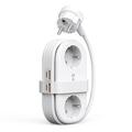 Orico AP3 6-in-1 65 W:n pistorasia - 2 x verkkovirta, 2 x USB-A, 2 x USB-C PD - valkoinen
