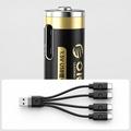 Orico Ener-G EG7C USB-C -ladattavat AAA-paristot latauskaapelilla