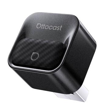 Ottocast CA525-T3 Mini Pico Style B langaton CarPlay- ja Android Auto -sovitin - musta