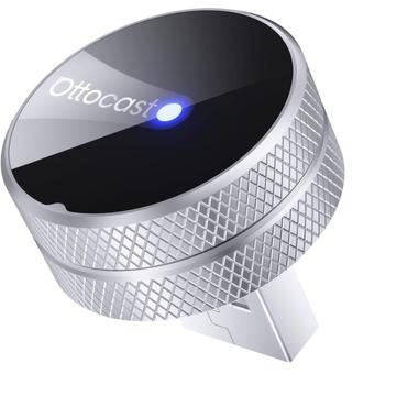 Ottocast CP88-T4 Mini Slim Tube -langaton CarPlay- ja Android Auto -sovitin – hopea