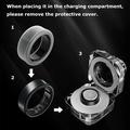 Oura Ring 5, Samsung Galaxy Ring naarmuuntumaton silikonikotelo - Koko: 12/13 - tummanharmaa