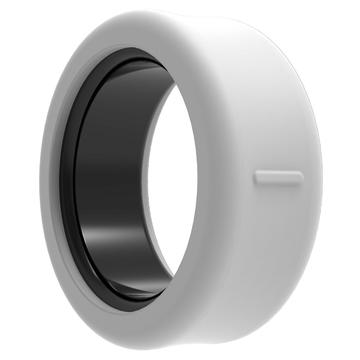 Oura Ring 5, Samsung Galaxy Ring naarmuuntumaton silikonikotelo - Koko: 12/13 - Valkoinen