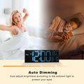 PH-01 16" LED-digitaalinen herätyskello - RGB-näyttö, kaksi herätystä, kaukosäädin - musta