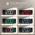 PH-01 16" LED-digitaalinen herätyskello - RGB-näyttö, kaksi herätystä, kaukosäädin - musta