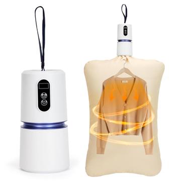 Taskukokoinen mini vaatteiden kuivausrumpu 240 minuutin ajastimella - valkoinen