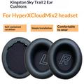 Proteiininahkaiset korvatyynyt HyperX Cloud MIX 2 kuulokkeisiin - musta