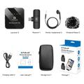 Puluz PU648B -kaksikanavainen langaton lavalier-mikrofoni Type-C-vastaanottimella - 2 kpl - musta