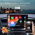 Q1A 4-in-1 langaton CarPlay/Android Auto -sovitin, AirPlay- ja MirrorLink-tuella - oranssi / värikäs