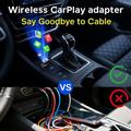 Q1AS 3-in-1 langaton CarPlay- ja Android Auto -sovitin AirPlaylla - hopea / musta