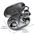 Q38-urheilukuulokkeet, langattomat, korvakoukulla - musta