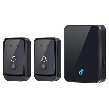 Q502 langaton ovikello, 2 lähetintä, 1 vastaanotin - musta