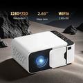 Q6 720P Android-projektori, WiFi 6, HDMI/USB/AV - valkoinen
