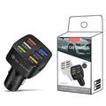 Quick Charge -autolaturi, 6 USB-porttia - musta