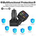 Quick Charge -autolaturi, 6 USB-porttia - musta