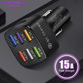 Quick Charge -autolaturi, 6 USB-porttia - musta