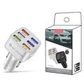 Quick Charge -autolaturi, 6 USB-porttia - valkoinen