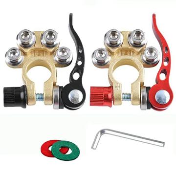 Nopeasti irrotettavat nelisuuntaiset akkuliittimet 12 V:n ja 24 V:n autoihin, kuorma-autoihin ja asuntovaunuihin - 2 kpl