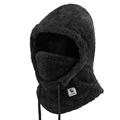 Qunature Arctic Velvet Ski Balaclava, kolminkertainen eristys - M - Musta