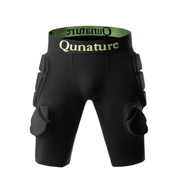 Qunature Ski Advanced Unisex 3D-lonkkasuojahousut EVA-törmäyssuojilla - L - musta