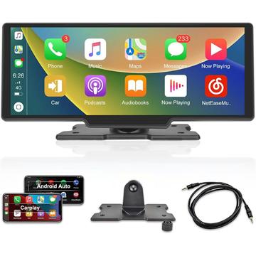RH-W517 10.3" langaton CarPlay / Android Auto -näyttö FM-lähettimellä ja Bluetooth-yhteydellä varustettuna