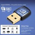 RTL60C Bluetooth 6.0 Mini USB -sovitin Windowsille - musta