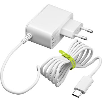 Raspberry Pi 5/4 Goobay 27W GaN-virtalähde - valkoinen