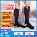 Talvella käytettävät ladattavat lämmitettävät sukat - 5000mAh - mustat