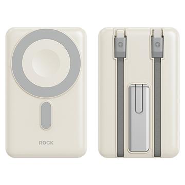 Rock P50 5-in-1 magneettinen varavirtalaturi 10000mAh - beige