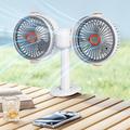 S19 kannettava kaksipäinen kiinnitettävä tuuletin, 5 nopeusasetusta