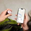 SBS Track My Circle Vedenpitävä IP65 Item Tracker - Apple Find My Compatible - Vaaleanpunainen värinen