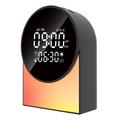 SM12 Bluetooth-unimusiikkilaite – herätyskello, FM-radio, LED-yövalo – musta