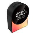 SM12 Bluetooth-unimusiikkilaite – herätyskello, FM-radio, LED-yövalo – musta