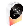 SM12 Bluetooth-unimelukone – herätyskello, FM-radio, LED-yövalo – valkoinen