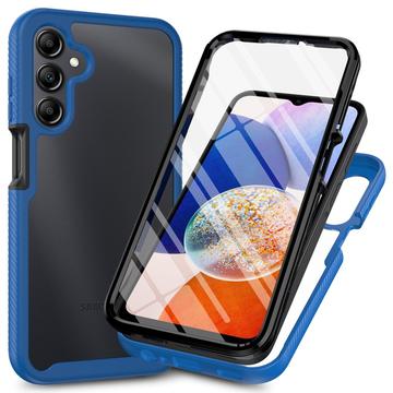 Samsung Galaxy A17 360 Suojaussarja Kotelo - Sininen / Selkeä