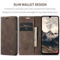 Samsung Galaxy A17 Caseme 013 Sarja Lompakkokotelo - Kahvi