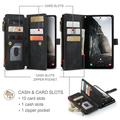 Samsung Galaxy A17 Caseme C30 Monitoiminen Lompakkokotelo - Musta
